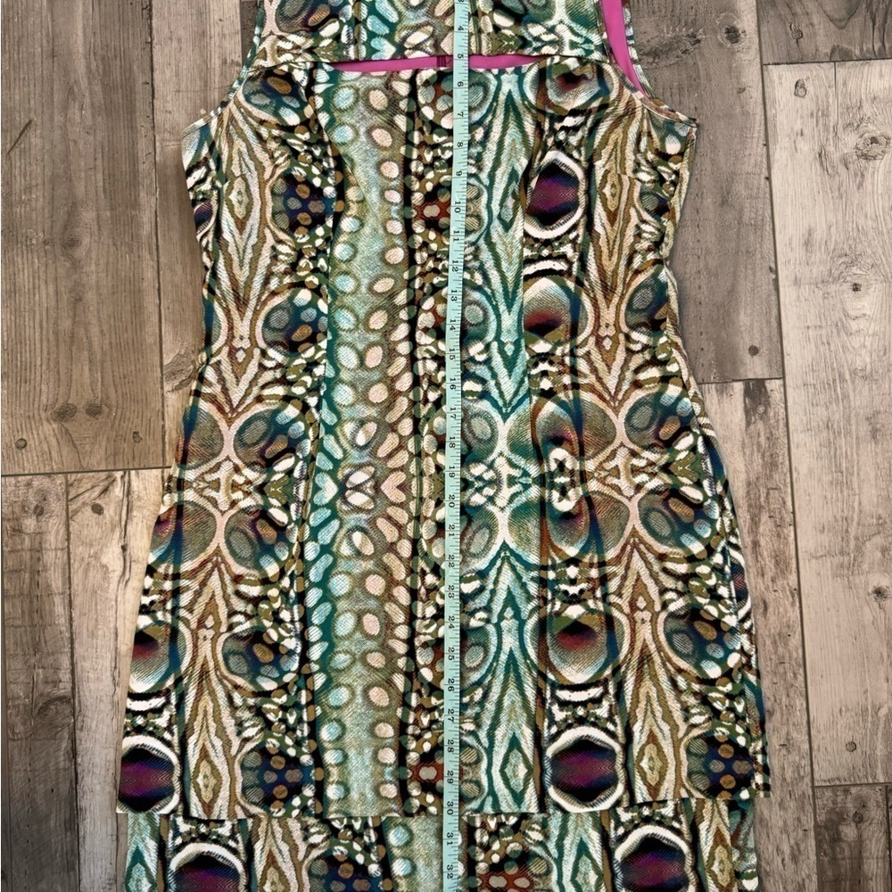 Marc New York Watercolor Lightweight Casual Dress Peacock size 10